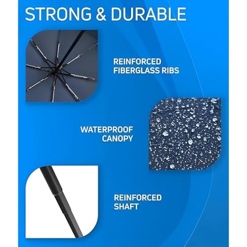 Image of SHOPPOFOBIX Umbrella, Umbrellas for Women, Umberallas for Rain Big Size Men, Umbrellas for Wind and Rain, Windproof Umberallas Large for Man, Women, Kids, Girls, Boys -8 FIBERGLASS RIBS