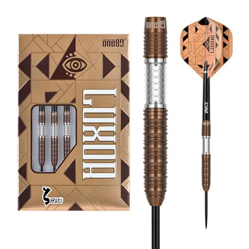 ONE80 Steel Dart Luxor VHD 90% Tungsten Steeltip Dart Steeldart Dartpfeile Set mit Schäften und Flights Hochwertige Tungsten Steeldarts (Barrel 03, 23 Gramm)
