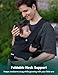 BABELIO Baby Carrier Newborn to Toddler, Wide Shoulder Straps Ergonomic Lightweight Infant Carrier for 7-45lbs, with Head Support, Hands-Free, Black