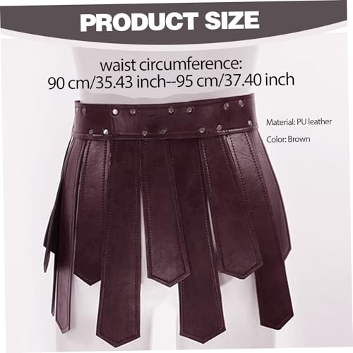 Dance Belt Men Kilt Belt Men's Roman PU Leather Skirt Medieval Waist Belt with Buckle Men's Belts Brown, Mens Dance Belt4