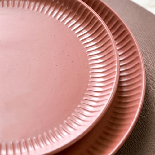 Image of Stone Lain Logan 12 Pieces Stoneware Dinnerware Set, Terracotta