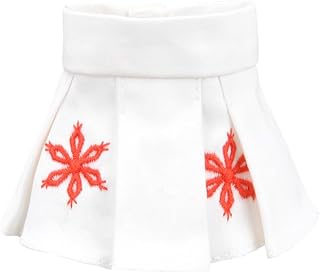 E-TING Santa Clothing for elf Doll Christmas Decoration (White Embroidered Skirt)
