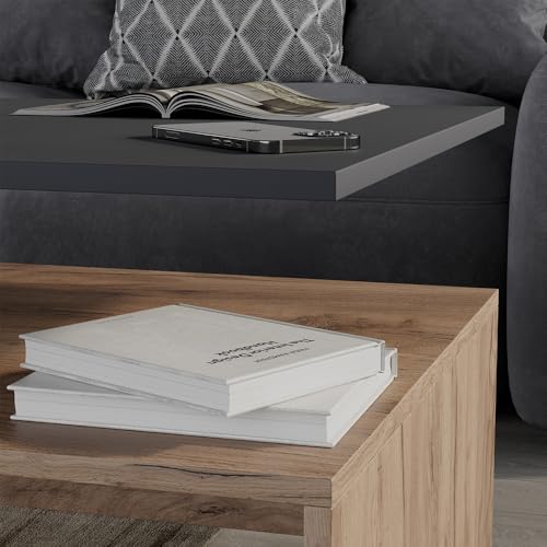 Vicco Couchtisch Amato, Anthrazit/Goldkraft Eiche, 90 x 52.6 cm – Bild 5