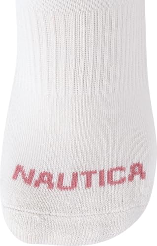 Image of Nautica Womens No Show Socks Moisture Wicking Athletic Low Cut Socks 6 Pack | Moisture Wicking Dri-Motion Fabric, Cushioned Key Areas, Banded Arch Support, No Show Low Cut, Shoe Size 4-10