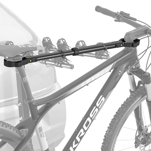 CXWXC Fahrrad Rahmenadapter für Fahrradträger – Verstellbare Oberrohr-Querstange (32 kg Tragkraft) – Crossbar Adapter für Damen-, Kinder-, BMX- & Tiefeinsteiger-Fahrräder (58–76 cm)