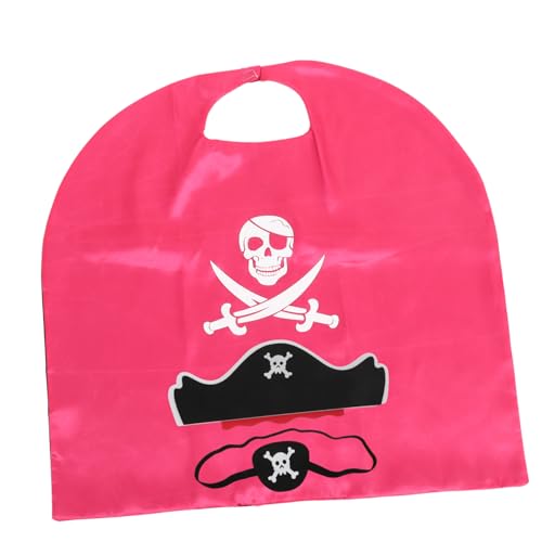 Hemobllo Disfraz Pirata Creativa Rosa para Halloween Fiesta Infantil Ligera y Resistente para Disfraz de Pirata Accesorio Cosplay Fácil de Llevar y Guardar
