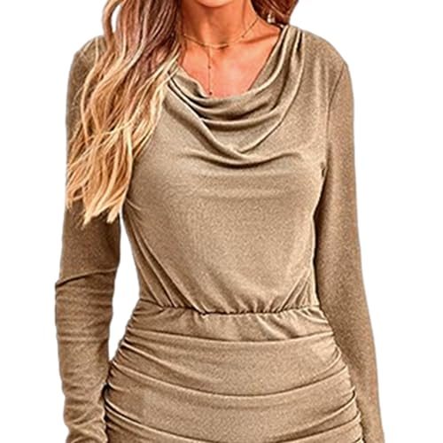 Robe mini ajustée col empilé anti-complexes pour fêtes et déplacements - 2