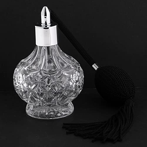 Vaveren Claro Vidro de Perfume Longo Atomizador de Pulverizador Recarregável 100ml, Preto