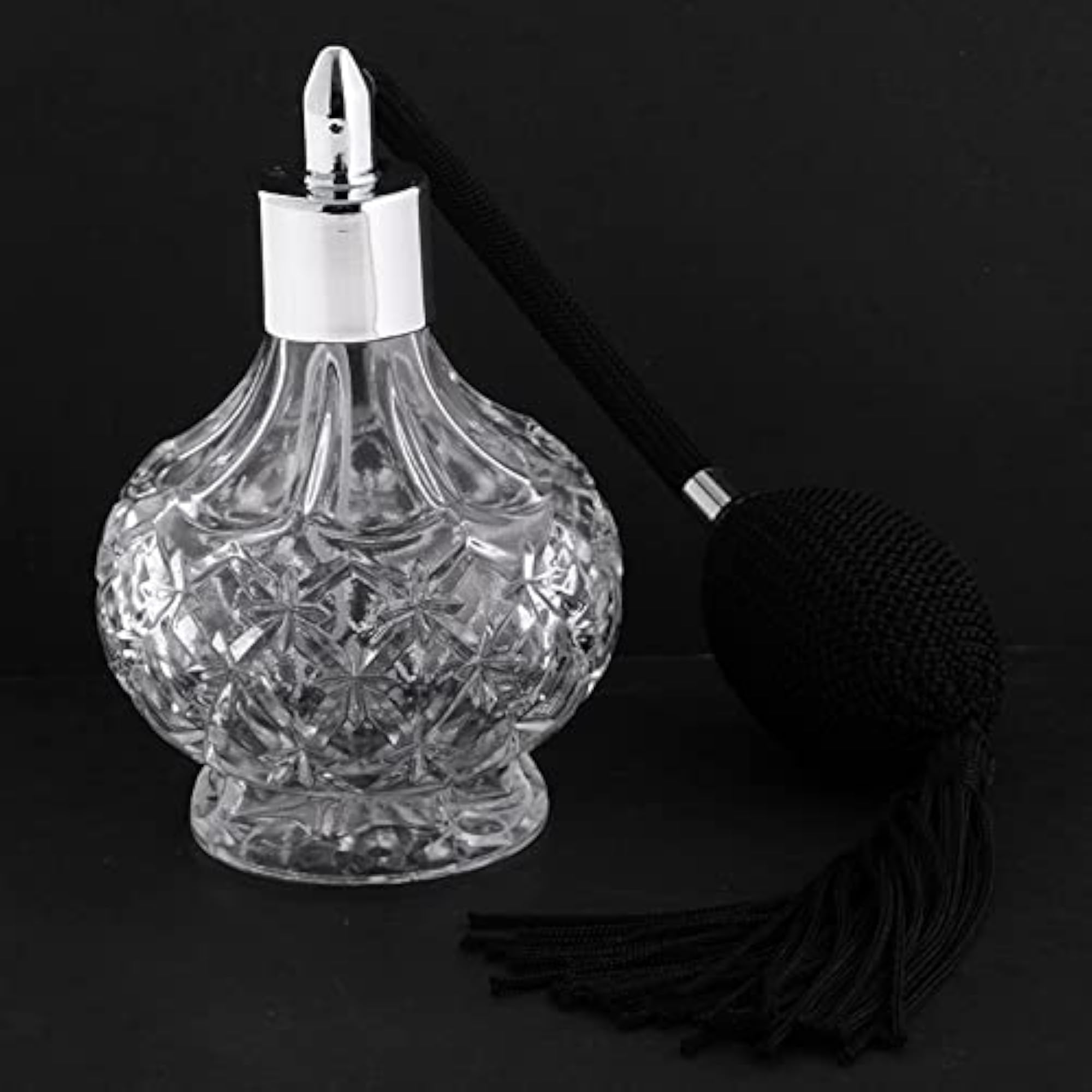 2x Clear Glass Empty Perfume Bottle Long Spray Atomizer