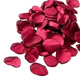 THINCAN Pétalos de Rosa para Decoración de Bodas Pétalos Artificiales Para Propuestas Aniversario Y Ambientes Románticos 200 Piezas, Claret, Talla única