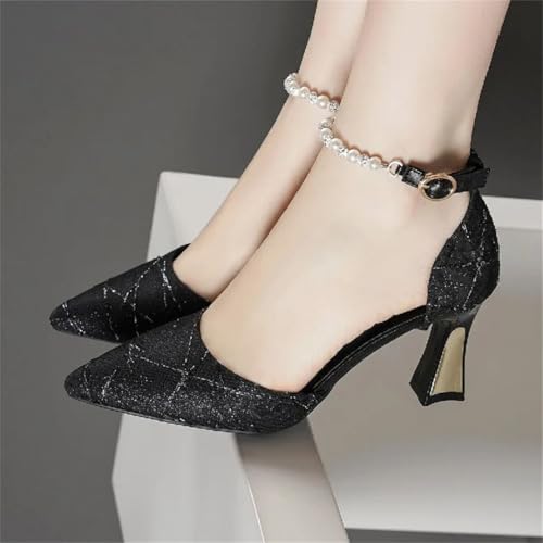 Women's Beaded Pointed high Heels Luxury Wedding Sandals 7