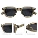 SOJOS Retro Square Sunglasses for Women Men Vintage Shades UV Protection Sunnies SJ2316, Matte Olive Green Frame/Grey Lens