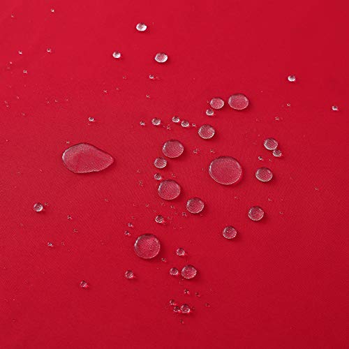 Image of FOLINS&HOME Red Rectangle Tablecloth, 52 x 70 Inch Waterproof Table Cloth