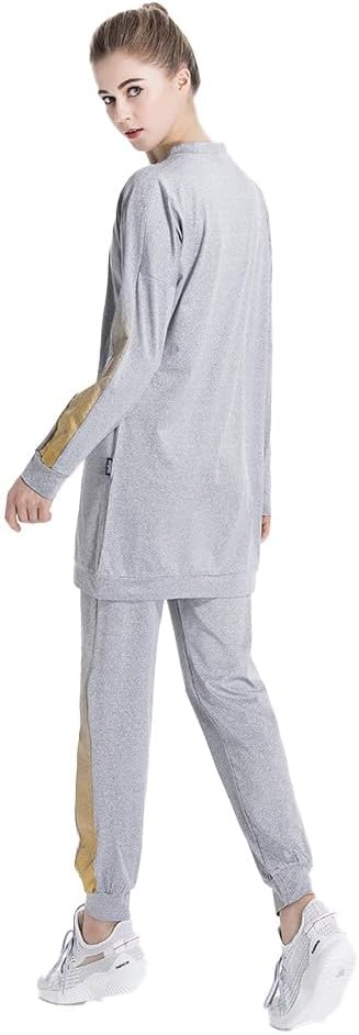 Women Long Sleeve Tracksuits Modest Muslim Sportswear Set 2 Piece Sweatsuits Outfits for women