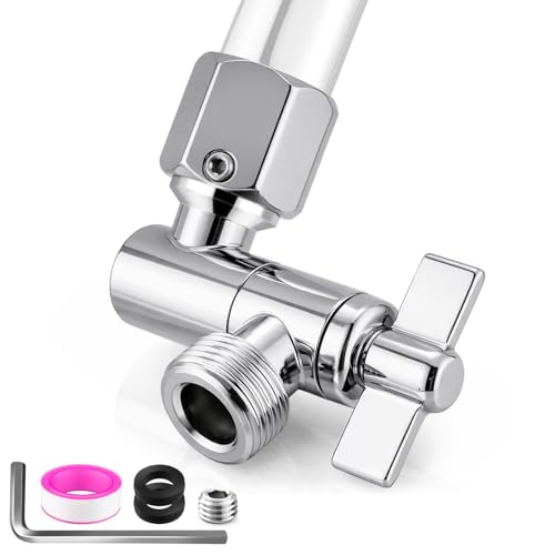 Adjustable Shower Head Elbow Adapter Shower Head Extension Adapter 360 Rotating Extension Connector Universal G1/2 304 Stainless Steel Shower Arm Extention for Fixed and Rain Shower Head (Chrome)