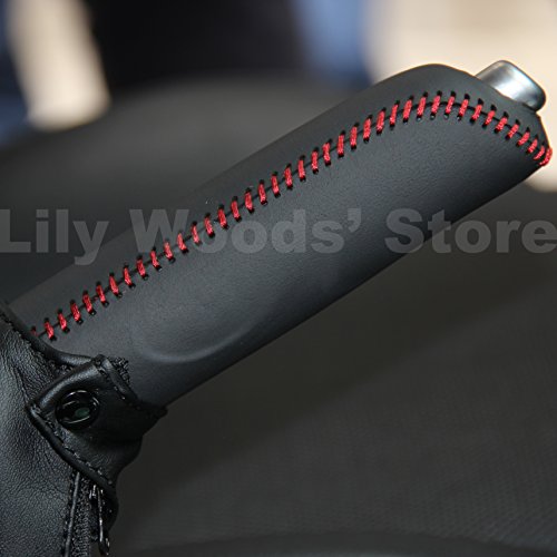Ji Loncky Custom Fit Oem Genuine Leather Handbrake Cover For Mazda Cx-5 Cx5 2013 2014 2015 /Mazda Cx-3 Cx3 2016 2017 / Mazda3 Mazda 3 2014 2015 2016 /Mazda6 Mazda 6 2014 2015 Accessories #TOP1