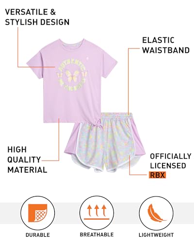 Image of RBX Girls Mesh Shorts - 2 Pack Athletic Performance Shorts Size 7-16, Quick Dry Active Wear for Gym Soccer Dance Basketball