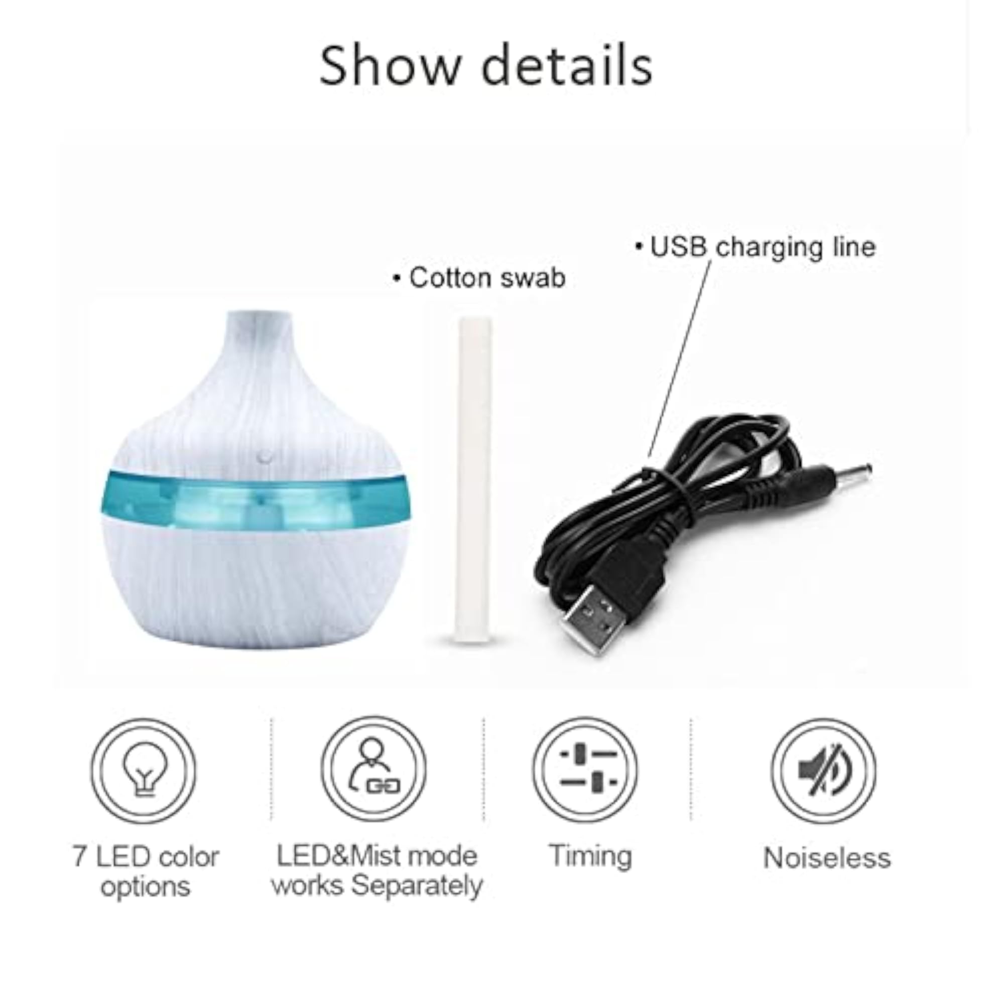 Colorful Light Aromatherapy Diffuser for Car Room