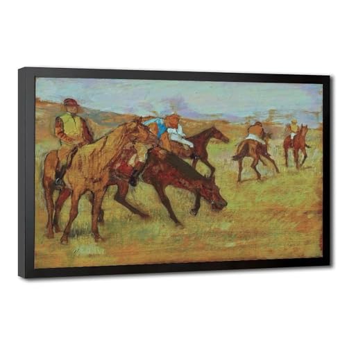 Impression toile Before The Race Edgar Degas tableau de qualité
