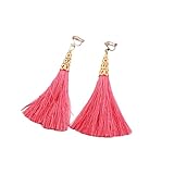 Pendientes Bohemios Étnicos con Borla Larga, Joyería De Marca para Mujer, Chapado Geométrico, Colgante Simple Sin Clip De Oreja Perforado