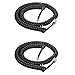 Coiled Wire 2 Pack 8Ft Uncoiled / 1.4Ft Coiled Landline Phone Handset Cable 4P4C Telephone Accessory Black