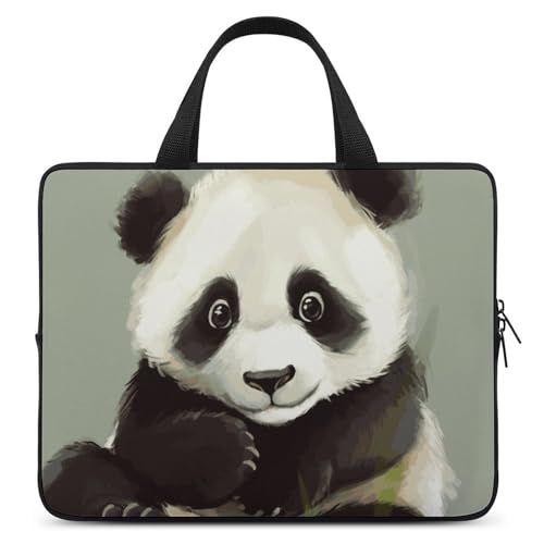 Pochette ordinateur 12 pouces panda idéale pour les cours et le bureau