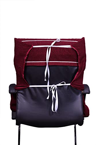 Image of ROMAN HOME 100% Superfine Cotton Solid Large Luxury Office Chair Towel with Tie Knot 450 GSM - (Pack of 1) Original Product AS PER Picture Shown (1, ch Marron, Medium)