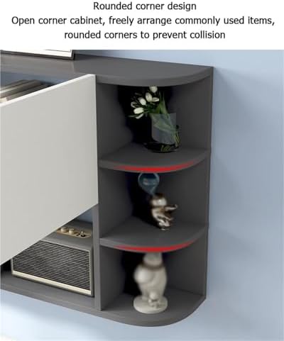 Wall-Mounted STO Cabinet - 2-Door Floating Boohelf with Open Shelves, Simple Solid Wood Multi-Layer Rack for Home Office & Living Room Space Saver (Yellow, 80 cm)