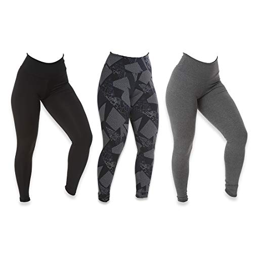 Kit com 3 Leggings Basic Suplex Fitness