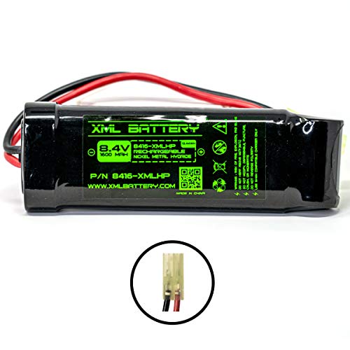 XML Battery 8.4v 1600mAh Ni-MH Rechargeable Battery Pack Replacement for Airsoft Gun High