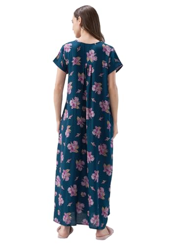 Image of AV2 Women Printed Alpine Nightwear Nighty Maxi - 7285