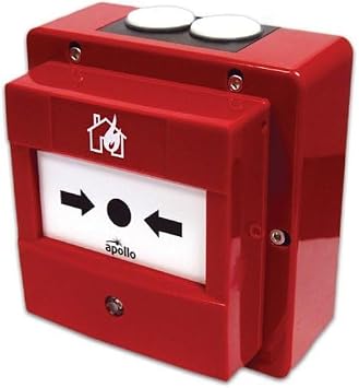 Apollo 58200-951APO Discovery Series Waterproof Manual Call Point with Isolator, 170  viewable LED for Outdoor, Red
