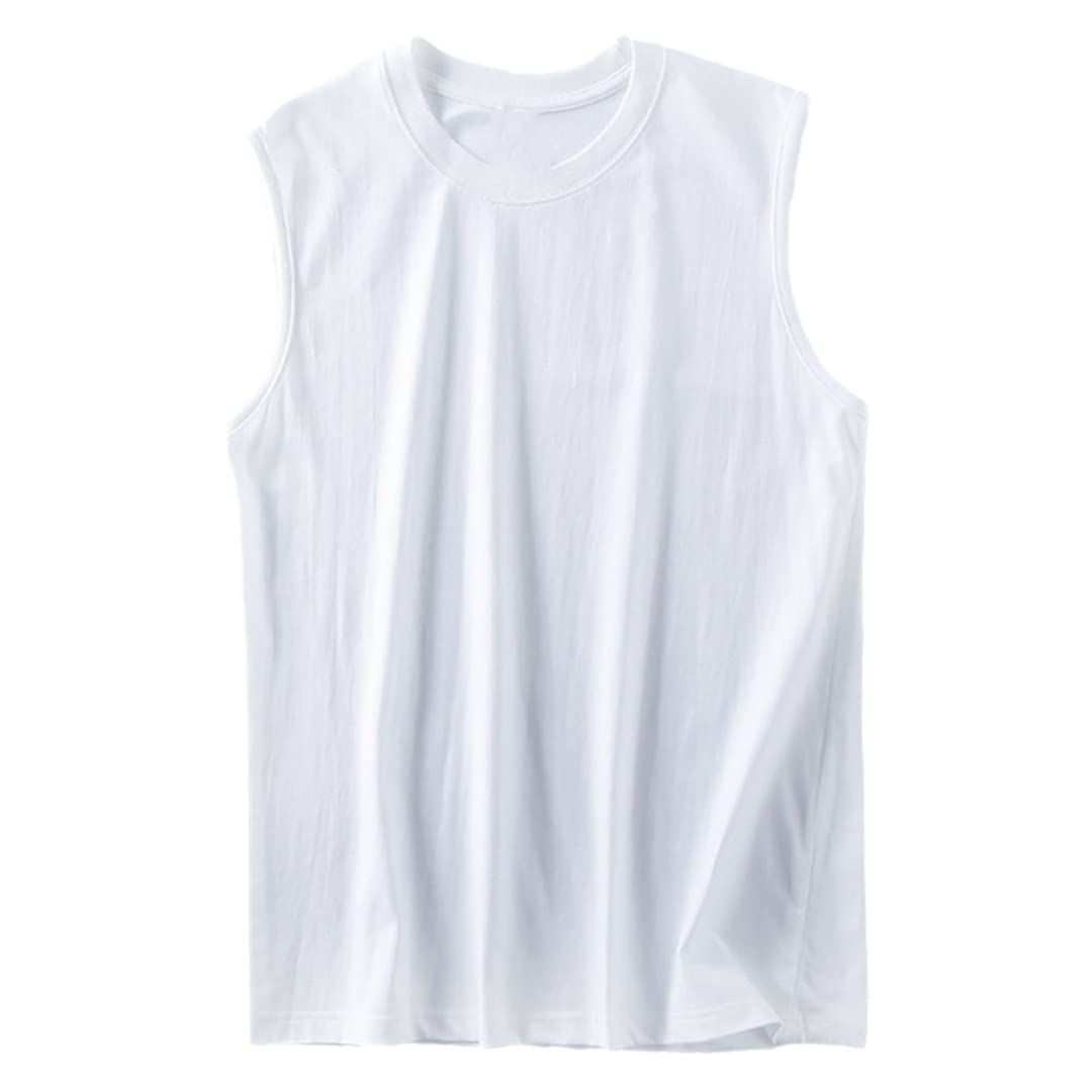 Herren Robuste Unterhemd Weste Herren Weste Tank Tops, weiß, 3XL