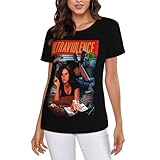 Rey Singer Madame T-Shirt Chemise pour Madame Rond en Coton T Shirt Manche Courte Tops Logo Graphic Tees