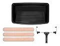 ROLLINGDOG 5PC 18 Inch Paint Roller Kit -18 Inch Paint Roller,18 Paint Roller Tray,Microfiber Paint Roller Sleeves?Pack of 3)