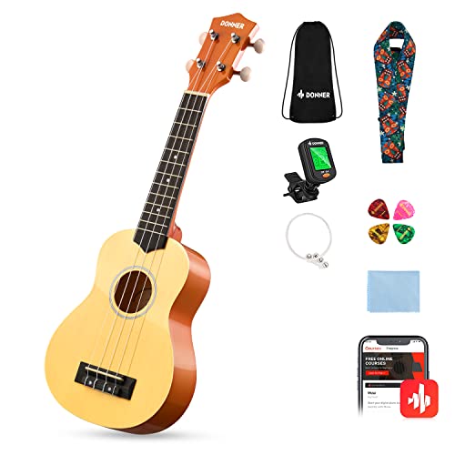 Donner Soprano Ukulele For Beginners 21 Inch Ukelele Starter Bundle Kit With Free Online Lessons Bag Strap String Tuner Picks Cloth Ukalalee Yukalalee  thumb #6