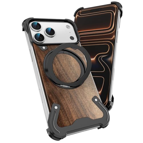Coque magnétique iPhone 17 Pro ultra-fine avec anneau support pivotant