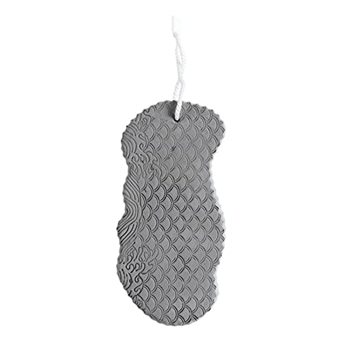 Esponja mágica 3D de baño y cepillado en seco con diseño ergonómico premium gris