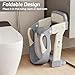 Snugzy Toddler Potty Training Seat 3-in-1 Foldable Potty Training Toilet with Step Stool Adjustable Potty Chair with Urinals (Grey)