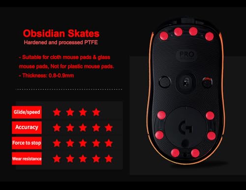 Image of X-Raypad Jade Speed Mouse Skates Series 2 sets (Obsidian)