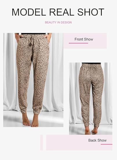 Dokotoo Womens 2025 Soft Casual Drawstring Tie Elastic Waist Loose Jogger Pants with Pockets3