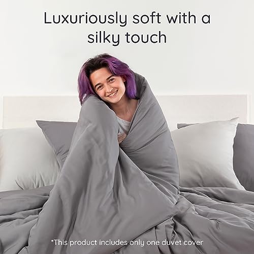 Bambaw Bamboo Double Duvet Cover, 200x200 cm, Cooling Bed Sheets for Summer 100% Bamboo Bedding Double, Anti Allergy Bedding - Image 2