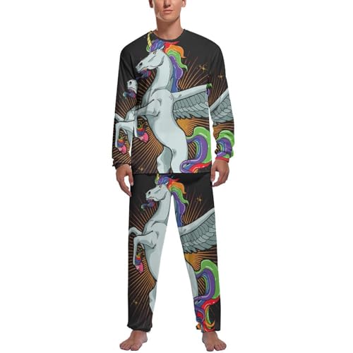 Vêtements de nuit homme licorne : ensemble cocooning haut et bas