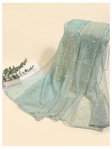 Image of Floerns Women's Sequin Bandana Square Scarf Silk Scarves Mesh Shawl and Wrap for Evening Dresses