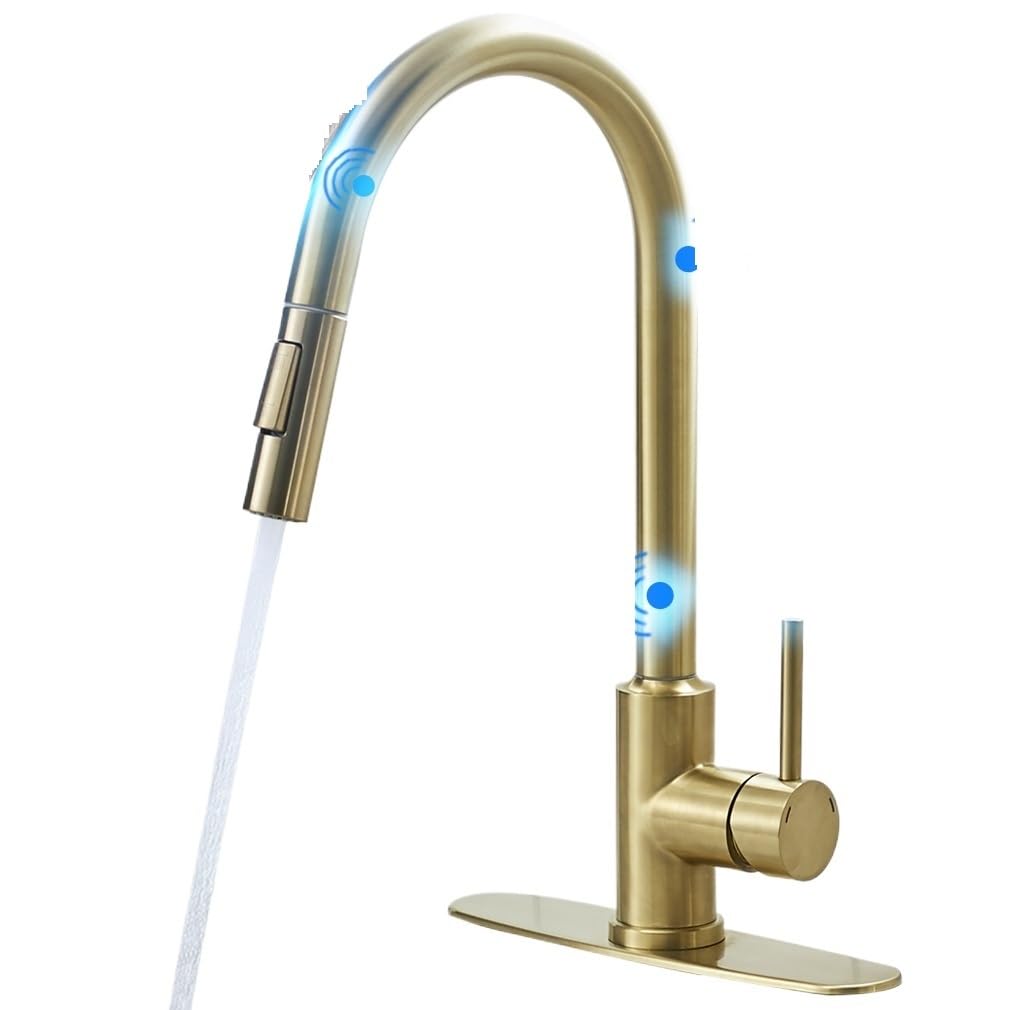 Robinet tactile cuisine KH-1005 en nickel brossé pour simplifier vos recettes