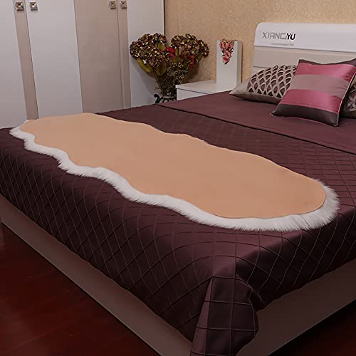 Coussin de chaise en fausse fourrure beige 60x120cm Ruby Lil - 4