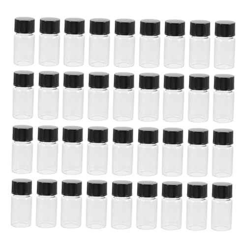 Ciieeo 100pcs Glass Sample Vials Bottles Small Sample Bottles for Storage for Education Chemistry Research No Smell Safe