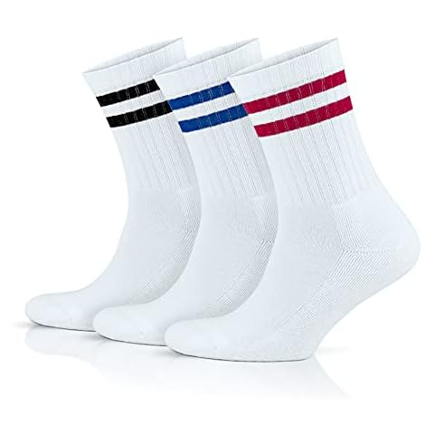 Sport Socks, 3 pairs white multipack for men and women, cushioned , breathable, seamless toe, anti blister, moisture wicking, running cycling gym tennis UK size 4-7 and 7-11 (Womens 4-7) Cover