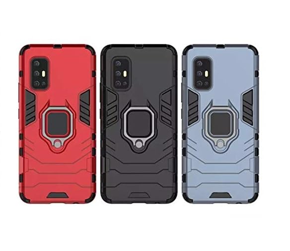Image of ONELIKE 360 Shockproof Slim Drop Full Body Protection Robot Ring Phone Back Cover for vivo 1919 / vivo V17 - Black