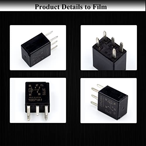 Hoput 2Pcs G8V-Rh-1C7T-R-Dc12 - Power Relay, 12Vdc 7866 D1780C 301-1C-C-R1-U01 Gm Original Equipment Black Multi-Purpose Relay Fuel Pump Relay #TOP1